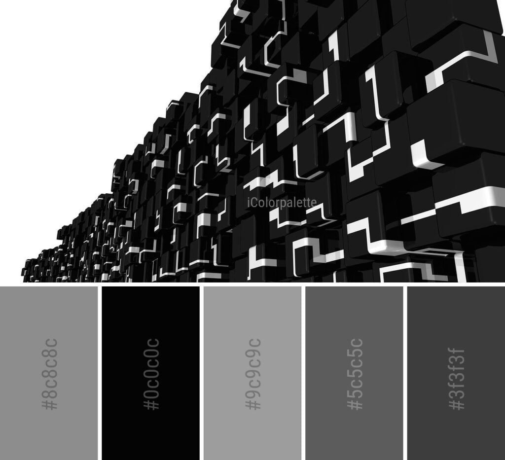 Colour palette of a Brutalist structure