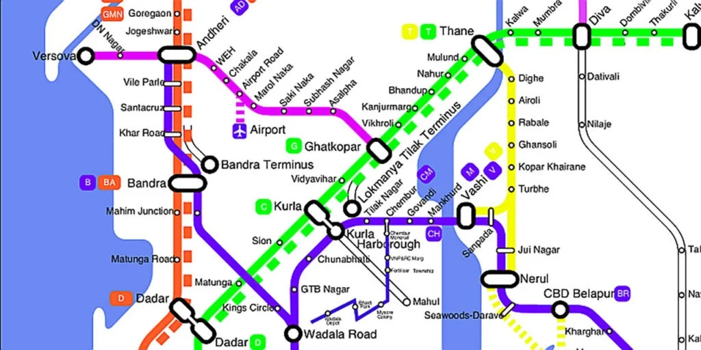 Mumbai railway network map