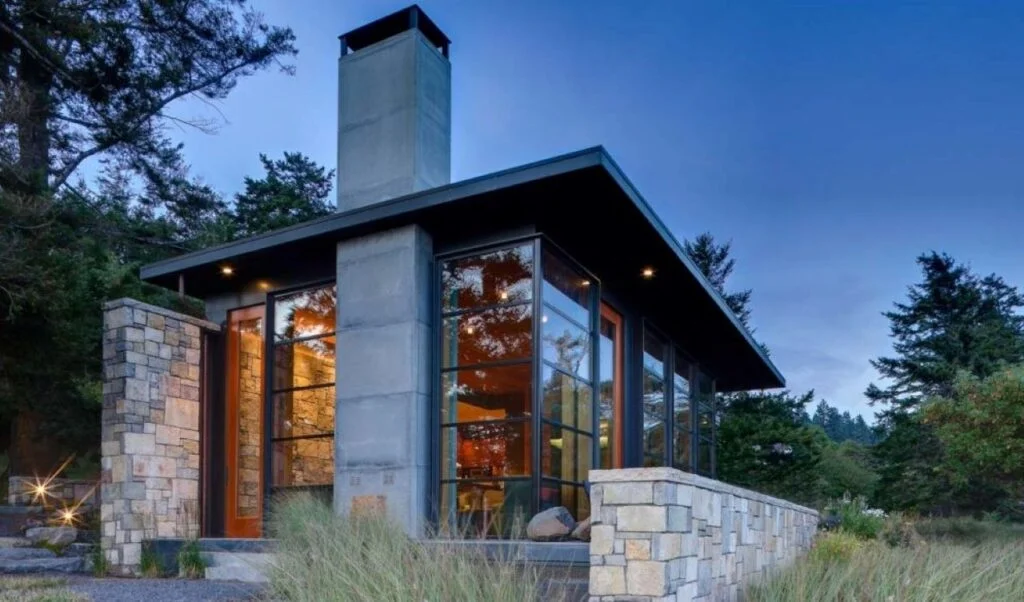 8 Breathtaking Modern Cabin Houses examples-Living Off the Grid North Bay Residence, San Juan Island