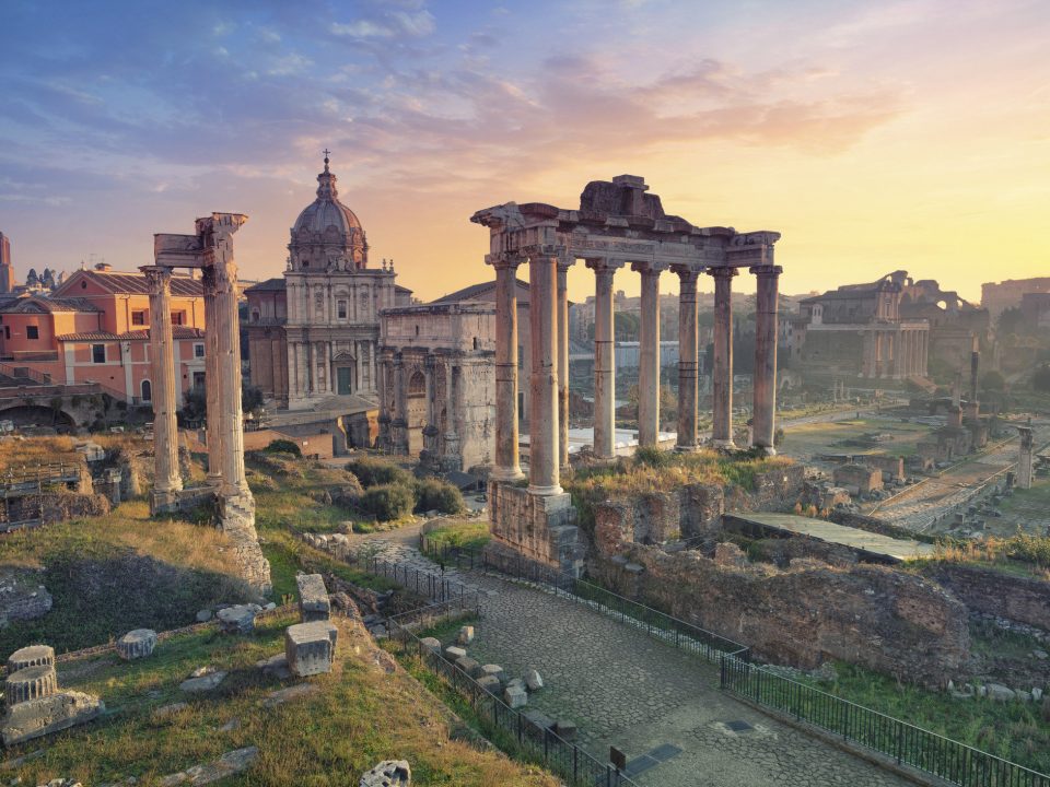Ancient city Architecture in Rome, Italy