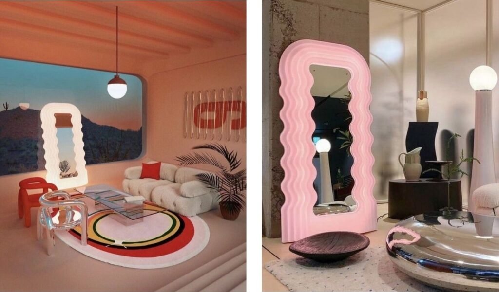 Memphis Design: Return of 80s Remarkable Décor Trend selfie mirror