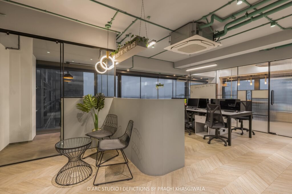 Interior Design Project by D'arc Studio: The Workstudio Interior Design Project by D'arc Studio: The Workstudio Design FirmD'arc studioCompletion YearJune 2022Gross Built Area1040 sq ftProject LocationSurat, GujaratBuilding FunctionInterior DesignLead ArchitectsAr. Aakruti JohariPhotography CreditsPrachi Khasgiwala D'arc studio,Workstudio,design