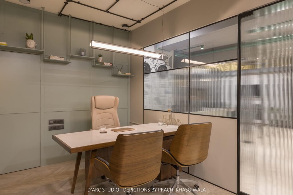 Interior Design Project by D'arc Studio: The Workstudio Interior Design Project by D'arc Studio: The Workstudio Design FirmD'arc studioCompletion YearJune 2022Gross Built Area1040 sq ftProject LocationSurat, GujaratBuilding FunctionInterior DesignLead ArchitectsAr. Aakruti JohariPhotography CreditsPrachi Khasgiwala D'arc studio,Workstudio,design