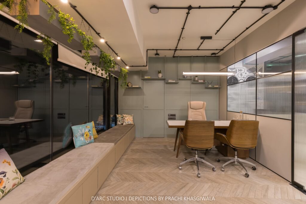 Interior Design Project by D'arc Studio: The Workstudio Interior Design Project by D'arc Studio: The Workstudio Design FirmD'arc studioCompletion YearJune 2022Gross Built Area1040 sq ftProject LocationSurat, GujaratBuilding FunctionInterior DesignLead ArchitectsAr. Aakruti JohariPhotography CreditsPrachi Khasgiwala D'arc studio,Workstudio,design