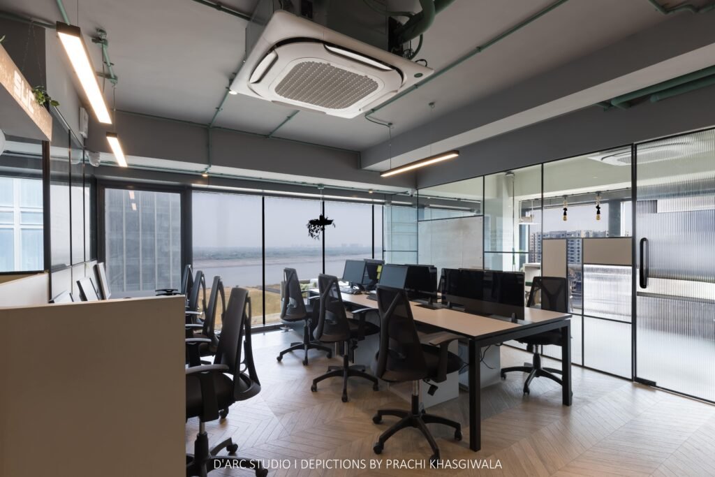 Interior Design Project by D'arc Studio: The Workstudio Interior Design Project by D'arc Studio: The Workstudio Design FirmD'arc studioCompletion YearJune 2022Gross Built Area1040 sq ftProject LocationSurat, GujaratBuilding FunctionInterior DesignLead ArchitectsAr. Aakruti JohariPhotography CreditsPrachi Khasgiwala D'arc studio,Workstudio,design