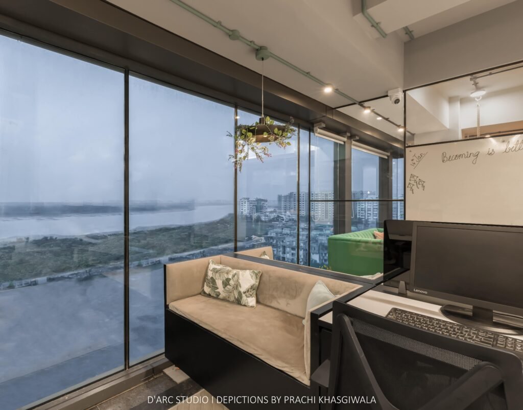 Interior Design Project by D'arc Studio: The Workstudio Interior Design Project by D'arc Studio: The Workstudio Design FirmD'arc studioCompletion YearJune 2022Gross Built Area1040 sq ftProject LocationSurat, GujaratBuilding FunctionInterior DesignLead ArchitectsAr. Aakruti JohariPhotography CreditsPrachi Khasgiwala D'arc studio,Workstudio,design