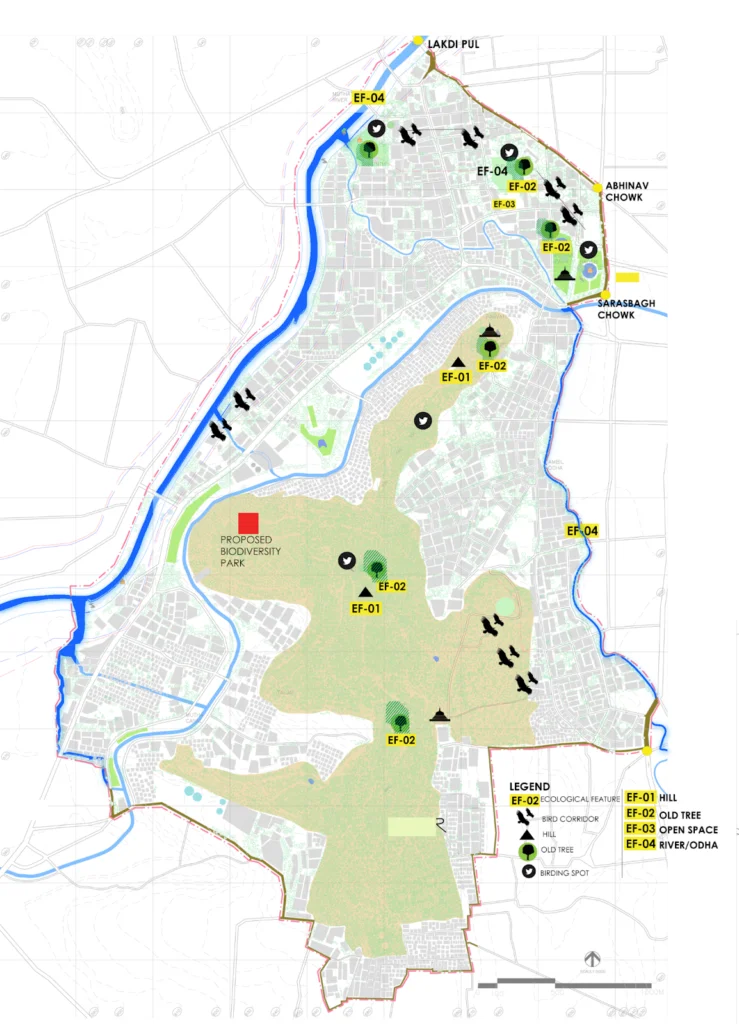 Map showing the Ecological Features