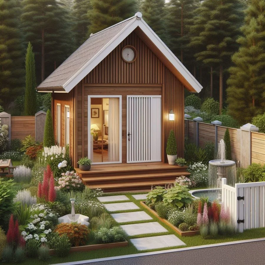 Wooden Glass Gate Design