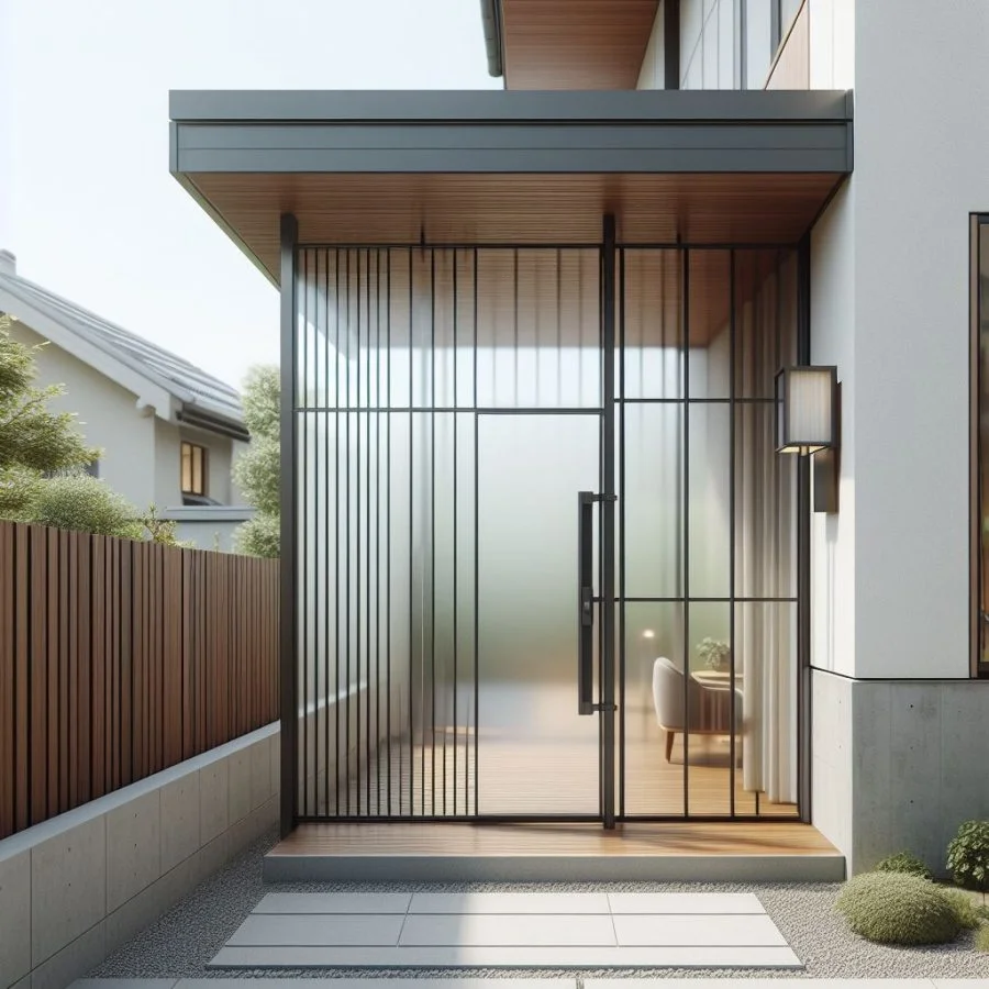Glass Grill Gate Design