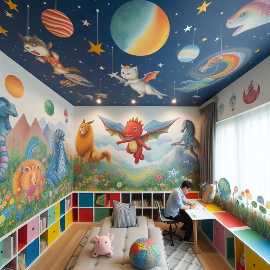 kids room wall design