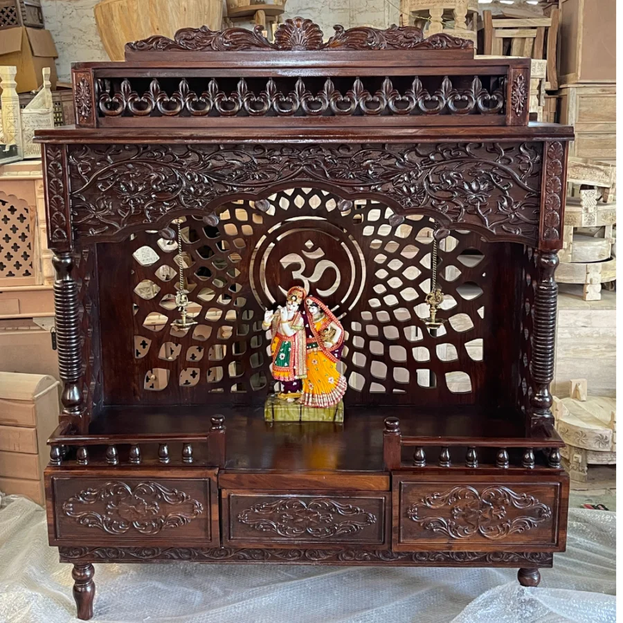 wooden temple design for home
