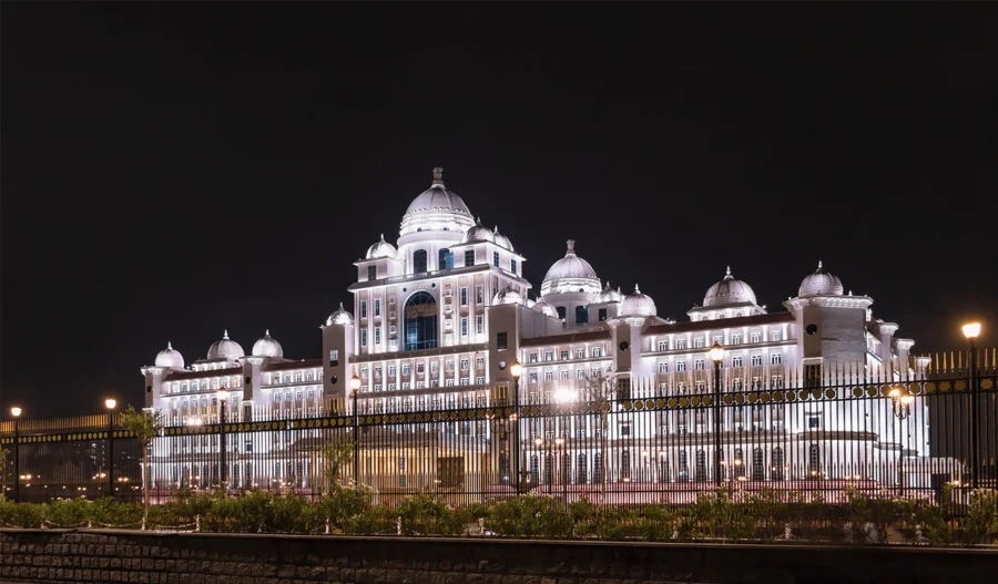  A stunning view of the Telangana State Secretariat from the Necklace Road