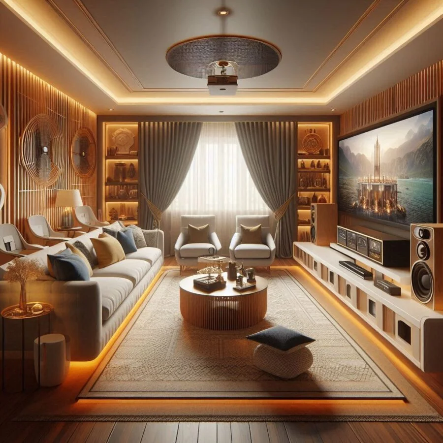 Smart home theatre systems
Home theatre seating arrangements
Minimalist home theatre room
