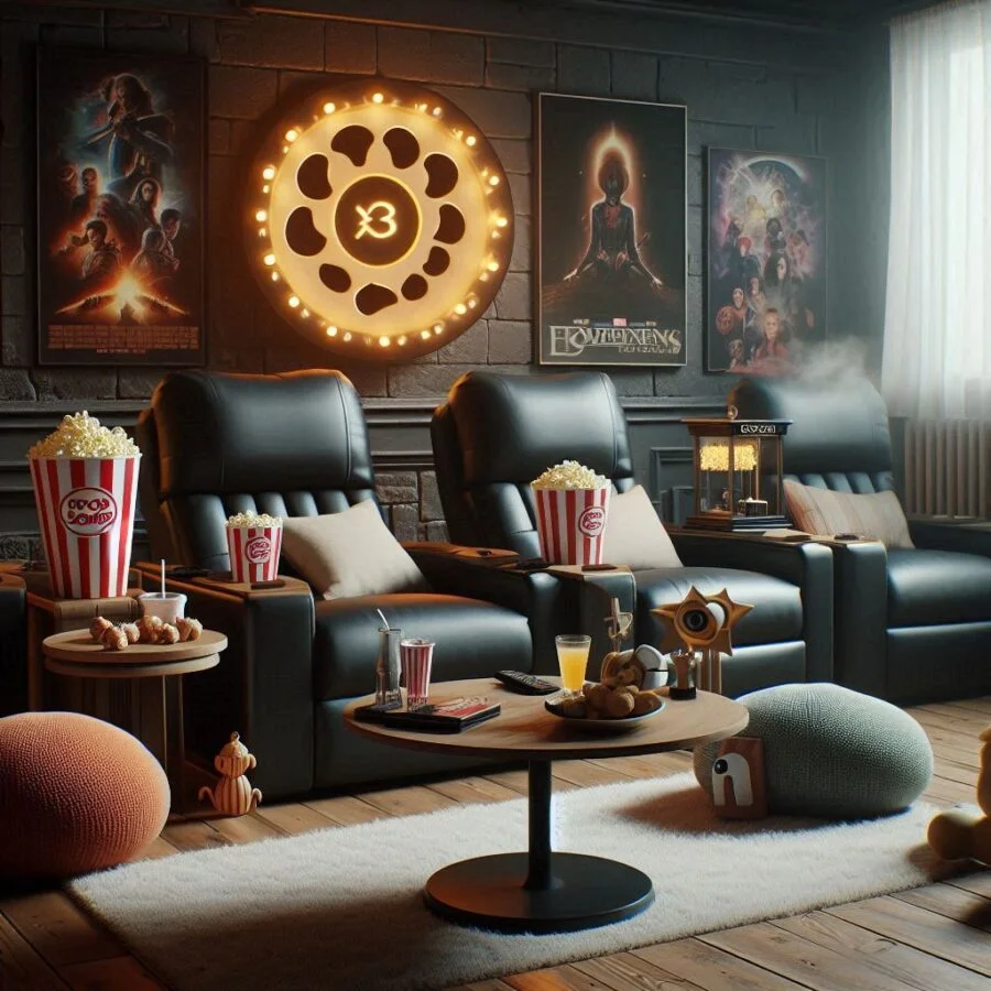 Futuristic home theatre design
Eco-friendly home theatre room
